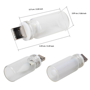 Luces Nocturnas USB, Lámpara Portátil, Mini LED de Vidrio, Iluminación Ambiental para Interiores de Auto, Dormitorio, Decoración Artística - Product Image 2