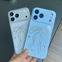 Coques de téléphone portable en TPU peint, antichoc, étanches, anti-traces de doigts, avec design givré diamant, 6 couleurs en stock, vente en gros