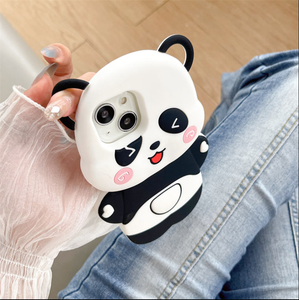Custodia per telefono cellulare in silicone Panda antiurto animale Kawaii cartone animato per <span class=keywords><strong>Iphone</strong></span> 15 Pro Max 15pro 14 Plus 14 13 12 <span class=keywords><strong>11</strong></span> <span class=keywords><strong>Cover</strong></span> - Product Image 3