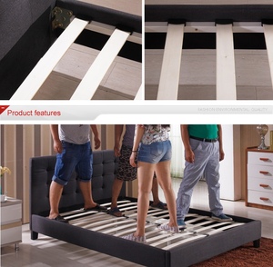 New Design Velvet Fabric Upholstered <strong>Cama</strong> Doble Queen king Size Bed with Button Tufting Headboard for Home <strong>Hotel</strong> - Product Image 6