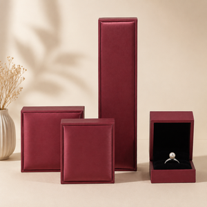 Luxury PU Leather Square <b>Ring</b> <b>Box</b> Jewelry Packaging Case for Engagement Wedding Proposal Gift Custom Logo and jewelry brands - Product Image 1