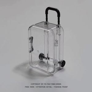 Mini Valise Transparente en Plastique pour Bijoux, Boîte de Rangement Simple pour Boucles d'Oreilles et Accessoires Cheveux, Style Ins, Petite et Pratique - Product Image 6