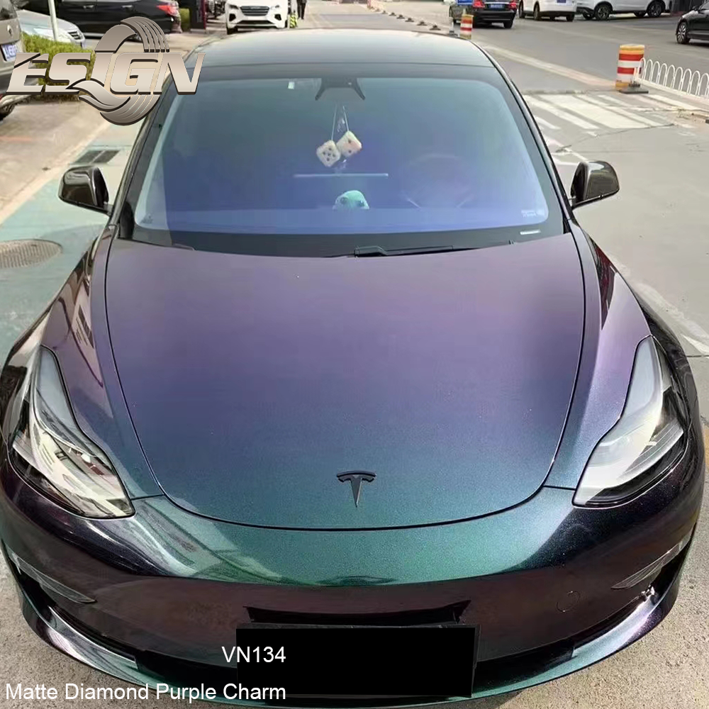 Matte Diamond Purple Charm Green