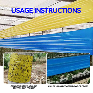 Giá rẻ thân thiện với môi trường keo hai mặt màu vàng dính bẫy cuộn loại cho côn trùng, bẫy bay cho nông nghiệp - Product Image 5