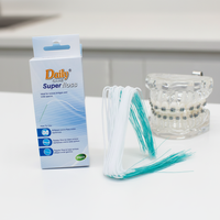 Fil dentaire orthodontique pour implants Daily Care, en nylon, pré-coupé, 50/30 unités par boîte en papier, usine certifiée GMP depuis 25 ans