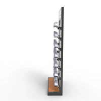 Présentoir de baskets de magasin de détail avec support de chaussures à panneau maillé en métal à base de MDF