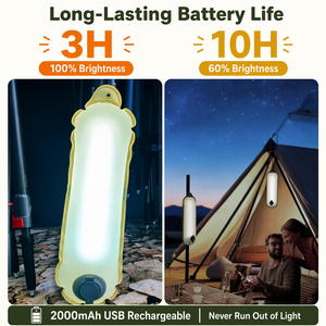 Linterna de Camping <span class=keywords><strong>Inflable</strong></span> y Plegable, IP66 Impermeable, Luz <span class=keywords><strong>LED</strong></span> para Tienda de Campaña, Recargable por USB, Banco de Energía de 2000mAh, Gancho Magnético, Portátil - Product Image 2
