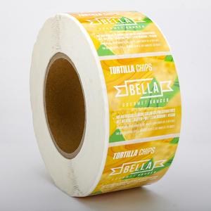 Étiquettes en rouleau de qualité alimentaire FX, impression couleur, autocollants adhésifs imperméables pour l'emballage de chips de tortilla, snacks et marquage gastronomique - Product Image 5