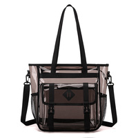 Sac à main de plage en PVC transparent, imperméable, anti-poussière, facile à nettoyer, grande capacité pour les articles quotidiens de plein air, sac à main
