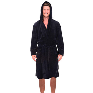 Vestaglia da uomo in <span class=keywords><strong>pile</strong></span> con cappuccio - Product Image 4