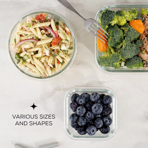 ホウケイ酸ガラス貯蔵ランチボックスBPAフリーランチボックス蓋付きガラス食品準備ボックス - Product Image 6