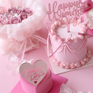 เค้กท็อปเปอร์วันสตรีสุขสันต์ วัสดุอะคริลิก สำหรับตกแต่งเค้ก สไตล์อินเทรนด์ - Product Image 4