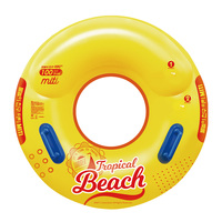Bouée de natation gonflable pour adulte 100 cm à double chambre d'air en PVC, flotteur d'été unisexe