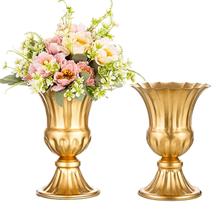 Nordic Modern Luxury Handmade Eco-Friendly Metal Tabletop <b>Vase</b> Home & Office <b>Decor</b> Birthday Creative Golden Flower - Product Image 1