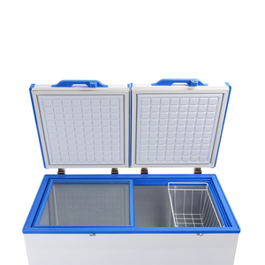 Congélateur coffre 268L à double porte 12/24V DC alimenté par panneau <span class=keywords><strong>solaire</strong></span> et <span class=keywords><strong>batterie</strong></span>, réfrigérateur portable pour usage domestique, commercial et hôtelier - Product Image 3