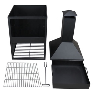 Moderno giardino esterno riscaldamento doppio ponte camino pozzo del fuoco con griglia di cottura giardino barbecue Grill Firepit esterno portatile pozzo del fuoco - Product Image 3