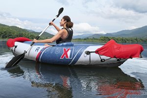 Kayak <span class=keywords><strong>gonflable</strong></span> <span class=keywords><strong>Bestway</strong></span> 1 personne, 2 personnes, 3 personnes, PVC épaissi, bateau de pêche et de rafting en plein air avec pompe à air et pagaie - Product Image 3