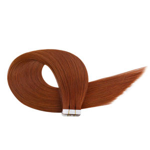 Estensioni di <span class=keywords><strong>Capelli</strong></span> Umani Naturali Vergini Indiani Lisci Rosso Rame con Nastro Adesivo all'Ingrosso - Product Image 3