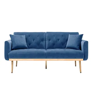 Modern Velvet living room sofas home furniture Sofa Bed Futon Sleeper Sofabed