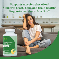 Personnalisation en usine : Complément pour la santé osseuse, Capsules de glycinate de magnésium 240 mg, Capsules pour le soutien du sommeil, Favorise la relaxation musculaire