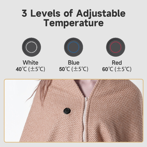 Chal Calefactable USB con 3 Niveles de Calor, Envoltura Eléctrica Portátil para Cuello y Hombros, Forro Polar Suave, Protección contra Sobrecalentamiento - Product Image 2
