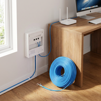 Kabel Ethernet PVC 305m Cat6 UTP Indoor Harga Kompetitif, Mendukung POE 4 Pasang Dengan Pemisah Silang
