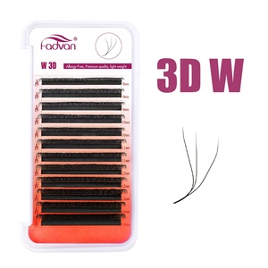 Extensions de cils en forme de YY, effet tissé, en vison synthétique, <span class=keywords><strong>courbure</strong></span> <span class=keywords><strong>L</strong></span>, FADVAN YY 4D, plateaux de cils - Product Image 2