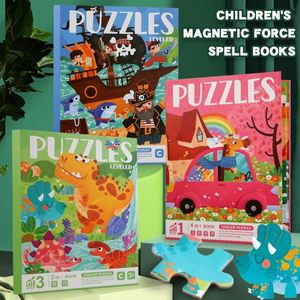 Princess Animals Dinosaur Outer Space Theme Car Airplane <b>Road</b> Trip Activities Magnetic Jigsaw Puzzles for Toddlers Kids 3-8 - Product Image 1