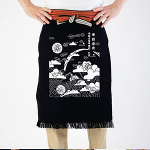 Tabliers en toile japonaise à motifs imprimés personnalisés Signature durables pour les sushis ramen et les magasins <span class=keywords><strong>japonais</strong></span> traditionnels - Product Image 2