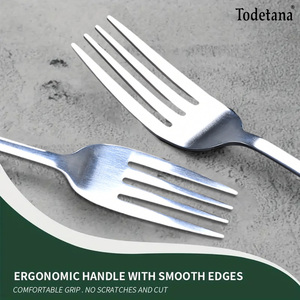 Ensemble de couverts élégants en acier inoxydable de 48 pièces Couverts de qualité supérieure pour mariage, restaurant et maison (couteau, fourchette, cuillère) - Product Image 3