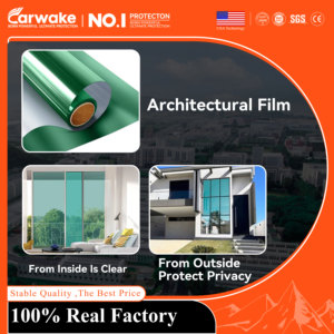 Carwake Aislamiento térmico de alta calidad Protección DE PRIVACIDAD Película de construcción Ventanas de Casa Película de espejo vidrioso decorativo - Product Image 3