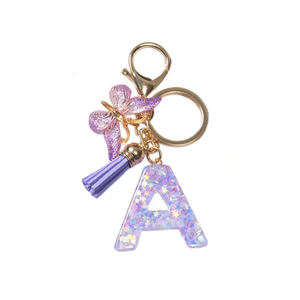 Llavero Flexible de Resina PVC con Letras Inglesas de la A a la Z, Creativo, Bonito, con Impresión UV, Impermeable, para Bolsos de Mujer y Niña - Product Image 1