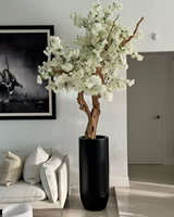 Arbre à fleurs de cerisier artificiel fait main, écologique et durable, pour la remise des diplômes, la fête des pères, la décoration intérieure, plante en pot, bonsaï