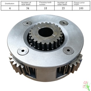 YN32W01058P1 Réducteur d'orientation d'excavatrice, ensemble porte-engrenages planétaires secondaire pour Kobelco SK200-8 et modèles similaires, <span class=keywords><strong>34</strong></span> dents de couronne d'engrenage - Product Image 4