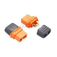 Connecteur adaptateur double cœur en laiton Amass XT60(2+1)-F pour automobile, connecteur OEM + câbles en silicone