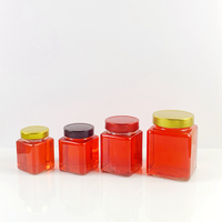Grosir Stoples Kaca Persegi 100ml 200ml 280ml 380ml 500ml 730ml Untuk Madu, Selai, Acar Dengan Tutup Logam Tebal