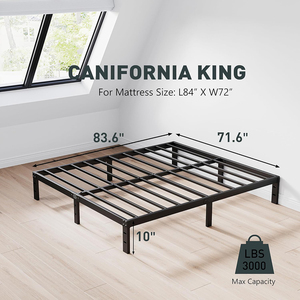 Facile montaggio Design moderno 160x200 <span class=keywords><strong>180x200</strong></span> minimalista re 2 posti ferro metallo doppio telaio <span class=keywords><strong>letto</strong></span> con bulloni - Product Image 2