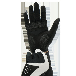 Gants de cyclisme à doigts longs, noirs et blancs, respirants, absorbant les chocs, pour le cyclisme sur route et en montagne, sports de plein air - Product Image 1