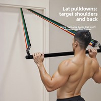 Equipo de entrenamiento de espalda de alta resistencia para dominadas y pulldowns, banda elástica de material PP para desarrollo de pecho, para uso doméstico