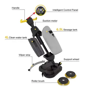 kundenspezifisch haushalt batteriebetrieben vollautomatisch gehen hinter handdruck doppelschabel boden schleifen polieren reinigungsmaschine