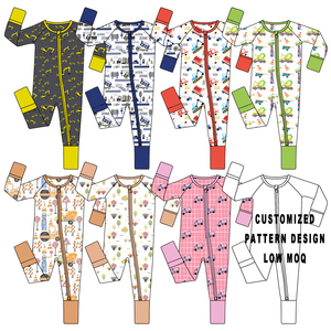 Abbigliamento per Neonati di Alta Qualità Personalizzato, 95% Bambù 5% Spandex Viscosa, Tutine Stampate con Cerniera, Pigiami per Bambini - Product Image 1