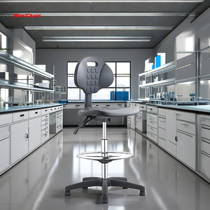 Taburete <span class=keywords><strong>de</strong></span> Laboratorio <span class=keywords><strong>Industrial</strong></span> <span class=keywords><strong>de</strong></span> Plástico PU Antiestático ESD sin Ruedas para Aula Oficina Personal y <span class=keywords><strong>Trabajo</strong></span> con Ordenador Silla <span class=keywords><strong>de</strong></span> Laboratorio Ajustable - Product Image 1