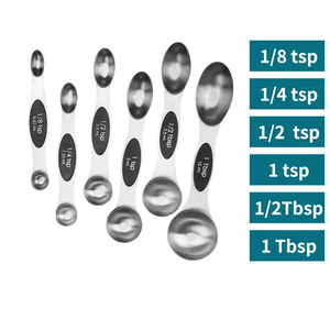 Set of 6 Stainless Steel Magnetic <strong>Measuring</strong> <strong>Spoons</strong> for Baking Home Kitchen Use Pack of 6 Pieces - Product Image 2