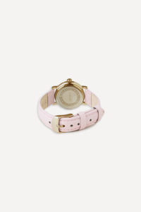 Montre-bracelet classique GBHW, montre à quartz dorée rose pour femme, boîtier en acier inoxydable de luxe avec bracelet en cuir, élégante montre de mode - Product Image 2