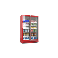 Refrigerador Comercial de Doble Puerta con Color Personalizado, Refrigerador con Compresor de Bajo Consumo y Panel de Temperatura Digital