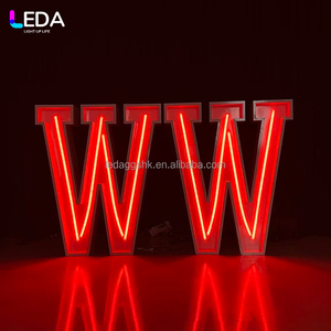 LEDA - Letras Luminosas RGB Personalizadas para Fiestas de Cumpleaños, Letras de Hierro Blancas con Luces de Neón para Bodas - Product Image 2