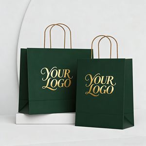 Custom Logo Restaurant Fried Chicken Nuggets Takeaway Burger Fast Food <b>Packaging</b> Paper <b>Bag</b> with Handles - Product Image 1