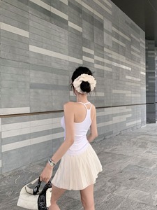 Camisetas sin mangas informales de verano para mujer, hermosa espalda Pat <span class=keywords><strong>Real</strong></span>, chaleco con cuello colgante, camisola de Color sólido, Top holgado con hombros descubiertos - Product Image 2