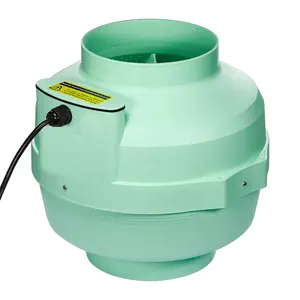 Fornitura di fabbrica di plastica EC motore 10 pollici 255w In linea di ventilazione impermeabile centrifuga In linea condotto ventilatore