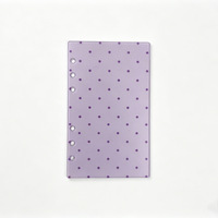 Protège-cahier transparent style Ins à pois colorés, format A6/A7, en acrylique, 6 trous, pour carnet Macaron